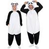 imageSpooktacular Creations Adults Unisex Pajama Panda Hooded Jumpsuit Costume with Hat ZipUp Hooded Sleepwear