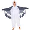 imageSpooktacular Creations Adults Unisex Seagull Pajama Seagull Hooded Jumpsuit Costume ZipUp Hooded Sleepwear