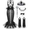 imageSpooktacular Creations Child Girl Mermaid Skeleton costume Mermeid Costume for Girls Halloween Dress Up Parties