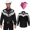 imageSpooktacular Creations Cowboy Shirt Men Cowboy Costume Halloween Costume Adult
