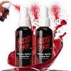imageSpooktacular Creations Fake Blood Spray 2 Packs of 2 oz Blood Spray Washable Fake Blood for Clothes Vampire Blood Stage Blood for Halloween Costume Zombie Makeup ampamp Dress Up