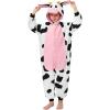 imageSpooktacular Creations Halloween Cow Costume Kids Cow Jumpsuit Hooded Romper Costume for Child Halloween Cosplay Party