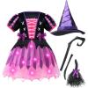imageSpooktacular Creations Halloween Girls Light Up Witch Costume Toddlers Witch Tutu Dress for Kids Halloween Themed Parties