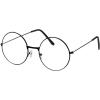 imageSpooktacular Creations Halloween Gold Wizard Glasses Fake Old Men Round Wire Costume Glasses Accessory for Men Women Halloween Dress Up Costume PropBlack