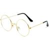 imageSpooktacular Creations Halloween Gold Wizard Glasses Fake Old Men Round Wire Costume Glasses Accessory for Men Women Halloween Dress Up Costume PropGold