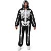 imageSpooktacular Creations Halloween Skeleton Pajama Adult Skeleton Costume Skull Pajama Jumpsuit for Halloween Cosplay PartyBlack