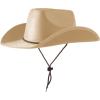 imageSpooktacular Creations Unisex Western Cowboy Hat Cowboy Hat Halloween Costume Accessory for Adults and Kids Cosplay PartyBeige