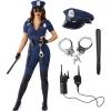 imageSpooktacular Creations Women Police Costume Set Adult Cop Halloween Costumes Jumpsuit for Halloween Cosplay Party