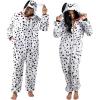 imageUnisex Adult Dalmatian Pajama Plush Costume with Hat Tail