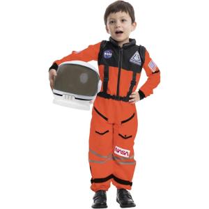 imageSpooktacular Creations Astronaut Costume with Helmet Space Suit for Toddler Kids Astronaut Halloween Costume for CosplayOrange