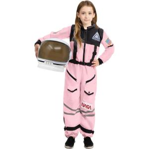 imageSpooktacular Creations Astronaut Costume with Helmet Space Suit for Toddler Kids Astronaut Halloween Costume for CosplayPink