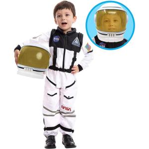 imageSpooktacular Creations Astronaut Costume with Helmet Space Suit for Toddler Kids Astronaut Halloween Costume for CosplayWhite