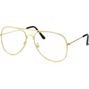 imageSpooktacular Creations Gold Metal Frame Glasses Old Man Old lady Costume Halloween Classic Glasses Accessory for Kids Men Women Grandma 80s 90s Dress Up Halloween Costume Prop
