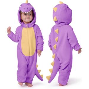 imageSpooktacular Creations Halloween Baby Dinosaur Costume Unisex Dinosaur Jumpsuit for Halloween Cosplay Costume Themed PartyPurple
