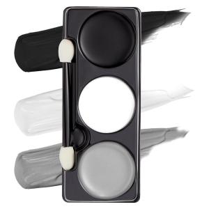 imageSpooktacular Creations Halloween Makeup Palette 3 Colors Face Body Paint with Brush for Zombie Skeleton Clown Witch Football Baseball Sports SFX Costume Cosplay Dress Up 7 Oz White Black GreenBlack White Gray