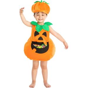 imageSpooktacular Creations Halloween Pumpkin Costume Kids Feed Me Pumpkin Costume Toddler with Pocket for Halloween Cosplay Party