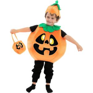 imageSpooktacular Creations Halloween Pumpkin Costume Kids with Basket Outfit for Toddler Child Halloween Dress Up PartyWacky Pumpkin