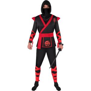 imageSpooktacular Creations Men Ninja Costume Halloween Costume Adult Ninja for Halloween Cosplay PartyRed