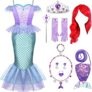 imageSpooktacular Creations Mermaid Costume Princess Mermaid Dress for Girls Toddler Halloween Costumes Role Play Parties