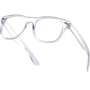 imageSpooktacular Creations Purple Nerd Glasses with Clear Lenses Purple Square Eyeglasses Nerd Costume Accessories Retro Costume Glasses for Men Women Halloween Costumes Party Cosplay PropsTransparent