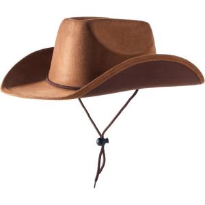 imageSpooktacular Creations Unisex Western Cowboy Hat Cowboy Hat Halloween Costume Accessory for Adults and Kids Cosplay PartyBrown