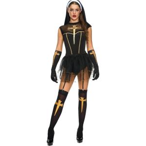 imageSpooktacular Creations Women Nun Costume Nun Outfit Women Adult Halloween Costume for Dress Up Cosplay Party