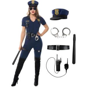 imageSpooktacular Creations Women Police Costume Halloween Cop Costume Women for Adult Halloween Cosplay Party Events