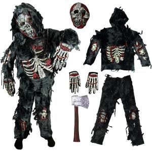 imageSpooktacular Creations Zombie Costume for Kids Scary Halloween Costume for Boys HalloweenBlack