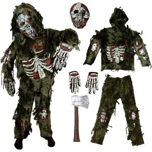 imageSpooktacular Creations Zombie Costume for Kids Scary Halloween Costume for Boys HalloweenGreen