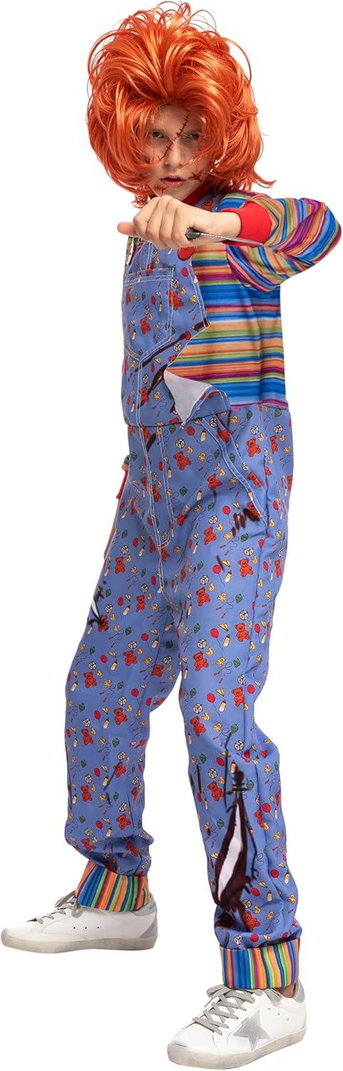 Spooktacular Creations Costume Horror Bambina – Abito A Righe Bianche E Nere Con Gonna Verde Neon, Fascia Inclusa