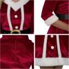 imageGiggling Getup Mrs Santa Claus Christmas Costume for Women Christmas Santa Adult Dress Set with Hooded Dress Belt