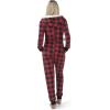 imageGiggling Getup Women Christmas Pajamas Buffalo Plaid Pajamas with Hood Flannel Sherpa One Piece PJRed