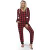 imageGiggling Getup Women Christmas Pajamas Buffalo Plaid Pajamas with Hood Flannel Sherpa One Piece PJRed