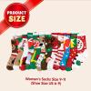 imageJOYIN 12 PCS Christmas Socks Women Colorful Funky Paint Crew Socks for Women for Christmas Holiday or Birthday Gift
