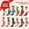 imageJOYIN 12 PCS Christmas Socks Women Colorful Funky Paint Crew Socks for Women for Christmas Holiday or Birthday Gift