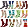 imageJOYIN 12 Pairs Christmas Socks Warm Soft Novelty Crew Socks for Winter Christmas Holiday or Birthday Gift