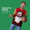 imageJOYIN Mens LED Light Up Christmas Ugly Sweater Holiday Ugly Christmas Sweater with Builtin Light BulbsRed Santa