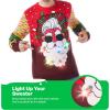 imageJOYIN Mens LED Light Up Christmas Ugly Sweater Holiday Ugly Christmas Sweater with Builtin Light BulbsRed Santa