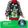 imageJOYIN Ugly Christmas Sweater for Women Light Up Ugly Christmas Sweater Dress Novelty Christmas Long Pullover for PartyBlack