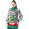 imageJOYIN Ugly Christmas Sweater for Women Light Up Ugly Christmas Sweater Dress Novelty Christmas Long Pullover for PartyGray