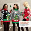 imageJOYIN Ugly Christmas Sweater for Women Light Up Ugly Christmas Sweater Dress Novelty Christmas Long Pullover for PartyGray