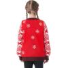 imageKids Girls Snowman Red Ugly Sweater with Light Bulb