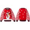imageKids Girls Snowman Red Ugly Sweater with Light Bulb