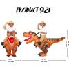 imageSpooktacular Creations Adults Inflatable Costumes Riding a LightUp Eyes Trex Rawr Blow Up Costumes for Halloween PartiesBrown