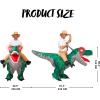 imageSpooktacular Creations Adults Inflatable Costumes Riding a LightUp Eyes Trex Rawr Blow Up Costumes for Halloween PartiesGreen