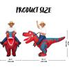 imageSpooktacular Creations Adults Inflatable Costumes Riding a LightUp Eyes Trex Rawr Blow Up Costumes for Halloween PartiesRed
