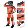 imageSpooktacular Creations Astronaut Costume with Helmet Toddler Astronaut Outfit BoysPilot Jumpsuit Unisex for Halloween PartyOrange