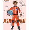 imageSpooktacular Creations Astronaut Costume with Helmet Toddler Astronaut Outfit BoysPilot Jumpsuit Unisex for Halloween PartyOrange
