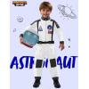 imageSpooktacular Creations Astronaut Costume with Helmet Toddler Astronaut Outfit BoysPilot Jumpsuit Unisex for Halloween PartyWhite