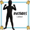 imageSpooktacular Creations Boy Black Shadow Demon Costume Halloween Bodysuit Skin Costume for Kids Halloween Dress Up